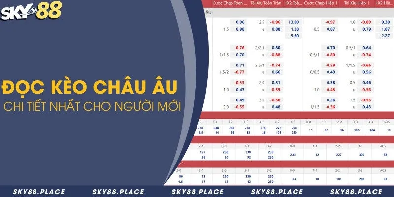 Kèo châu Âu là gì? Kinh nghiệm soi kèo để kiếm lời hấp dẫn 3 Đọc kèo châu Âu chi tiết nhất cho người mới