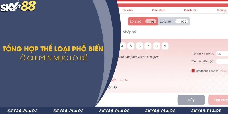 Tham gia lô đề Sky88 - Nhận lấy cơ hội đổi đời hấp dẫn 2 Tổng hợp thể loại phổ biến ở chuyên mục lô đề